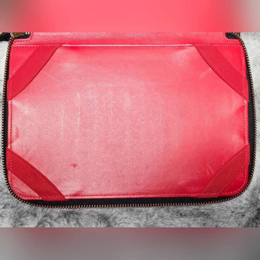 Rare Find-Christian Louboutin Leopard Pony Hair Cris Spiked Clutch/iPad Case COA